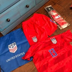 Kids soccer set including bag and socks